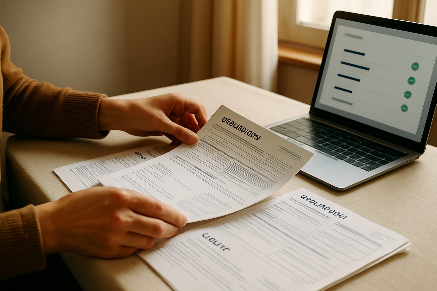 Documents administratifs français à côté d'un dashboard d'agent